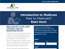 Tablet Screenshot of amerilifedirect.com